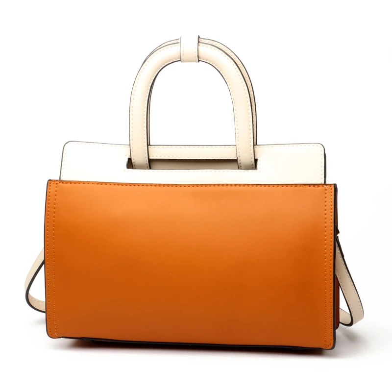 

Yicana 2018 New Style chromatism color design fashion shoulder bag cow leather women handbag