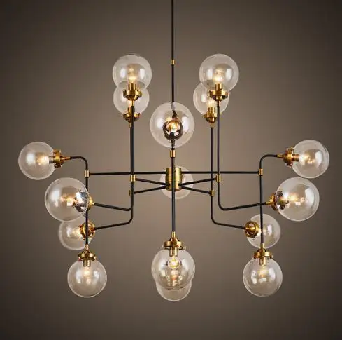 

Nordic Dna Modou Pipe Pendant Light Install Indoor Suspension Industrial Loft Lights Glass Ball Lustre Hanging Lamp