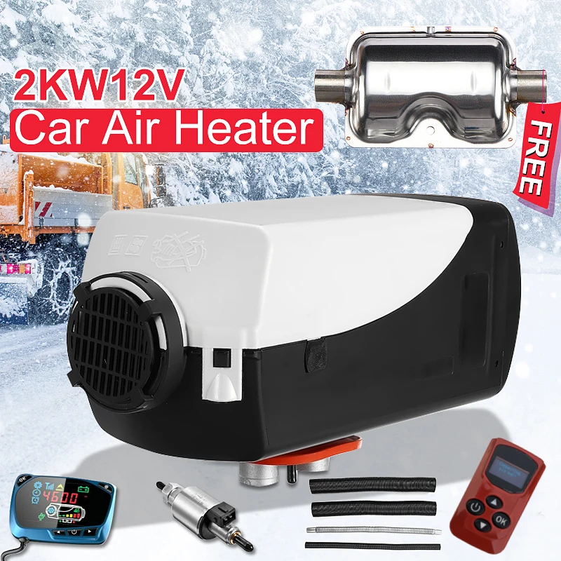 

Car Heater 2KW 12V Air Diesels Heater Parking Heater With Remote Control LCD Monitor For RV, Motorhome Trailer, Trucks, Boats