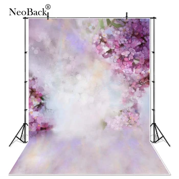 

Vinyl Cloth Purple Floral New Born Baby Photography Backdrops Printed Children Kids Photo Studio Photographic backgrounds
