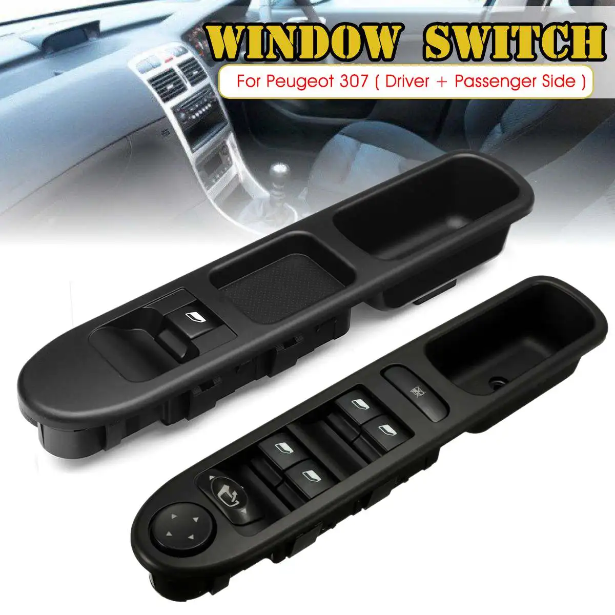 

LHD Car Window Master Control Switch Electric Power 6554.KT For Peugeot 307 Break 2000-2014 307SW 2002-2014 307CC 2003-2014
