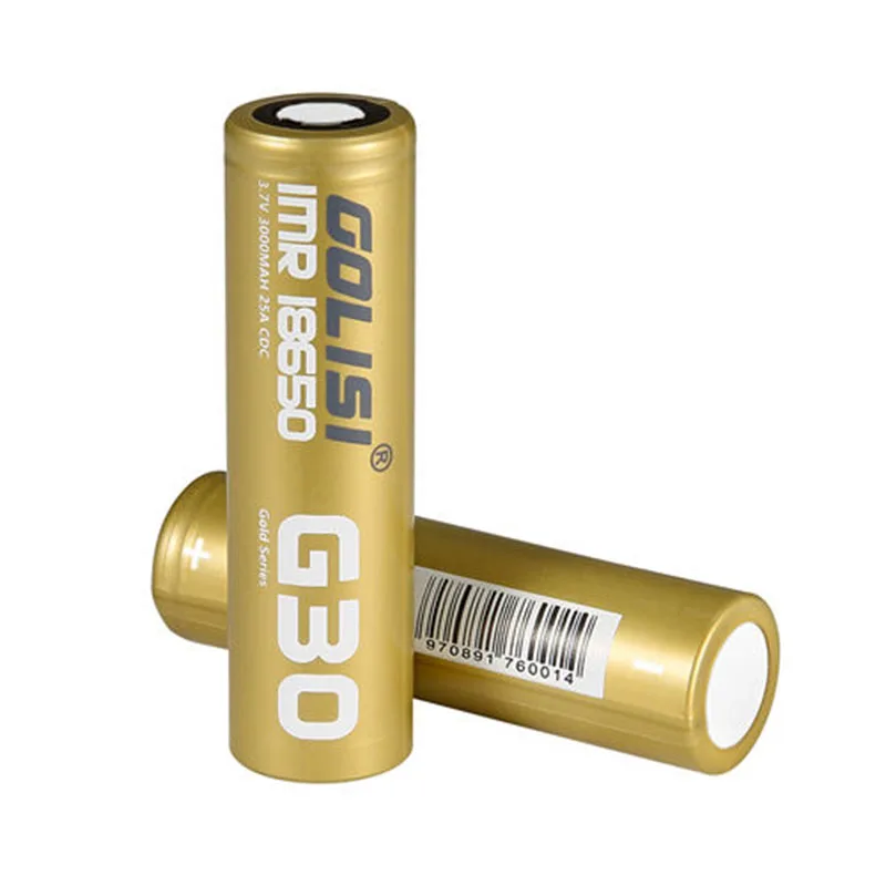 Golisi 2Pcsg 30 3,7 V/3000 Mah 18650 литий-ионная аккумуляторная батарея 25A Cdc высокое слив Imr для электронной сигареты солнечный светильник