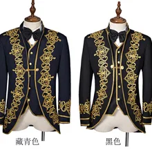 Хит, новое модное приталенное торжественное платье, костюм, одежда, вышитые сценические костюмы певицы(пиджак+ брюки+ жилет+ галстук