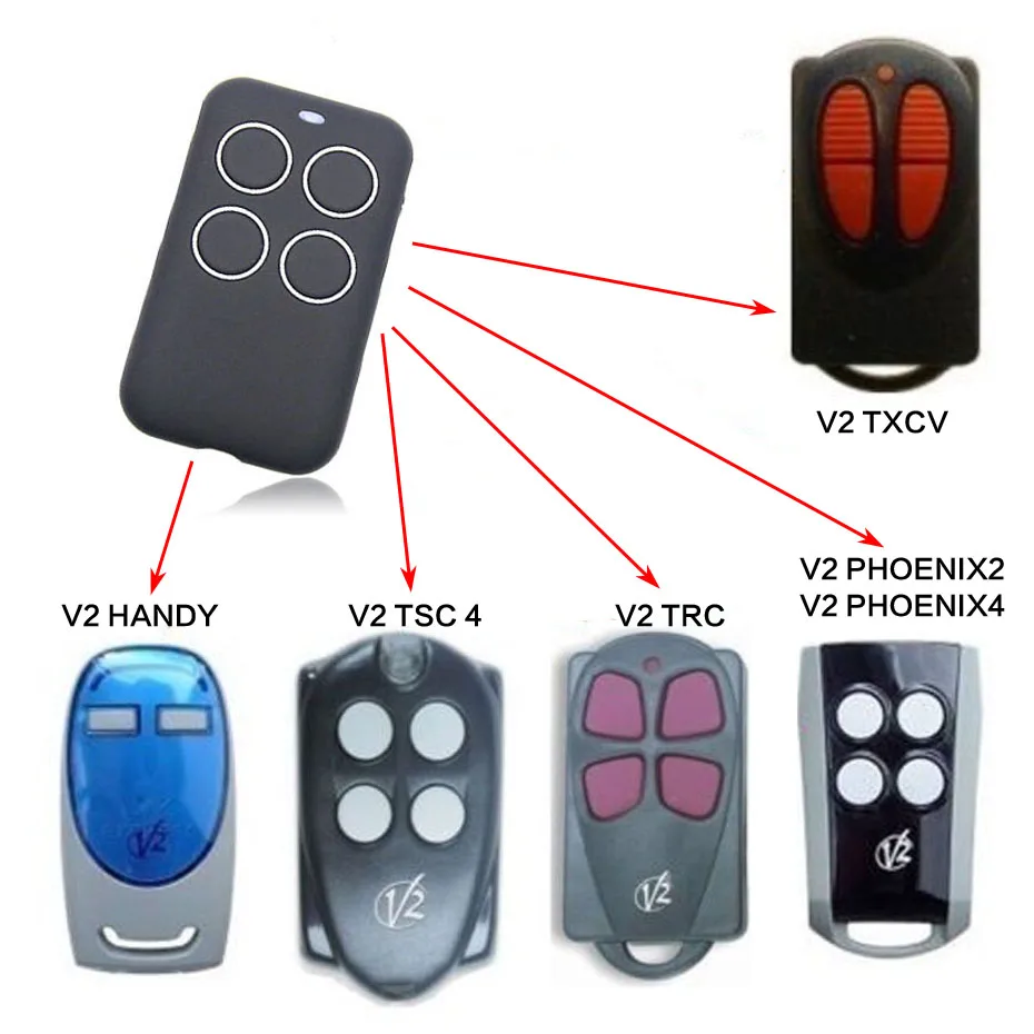 

V2 TXCV HANDY TSC 4 V2 TRC PHOENIX2 PHOENIX4 remote control duplicator garage remote control universal