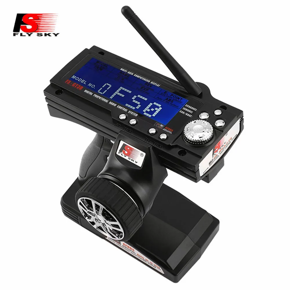 

Flysky FS-GT3B FS GT3B Transmitter 2.4G 3CH Gun RC System Transmitter With Receiver For RC Car Boat With LED Screen