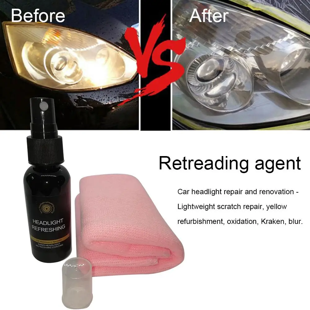 

50ML car Auto Cleaning Window Cleaner for Car Accessories repair kit headlight agent bright white headlight repair lamp