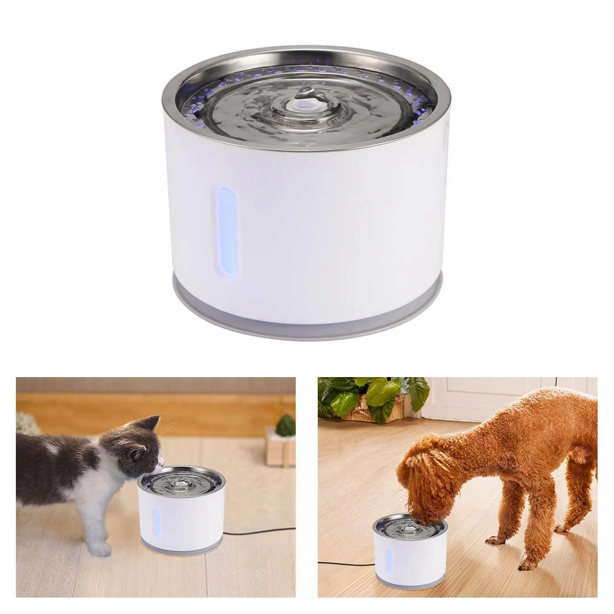 Cat Water Fountains With Water Level Display,Cat Dog Water Fountain Pet