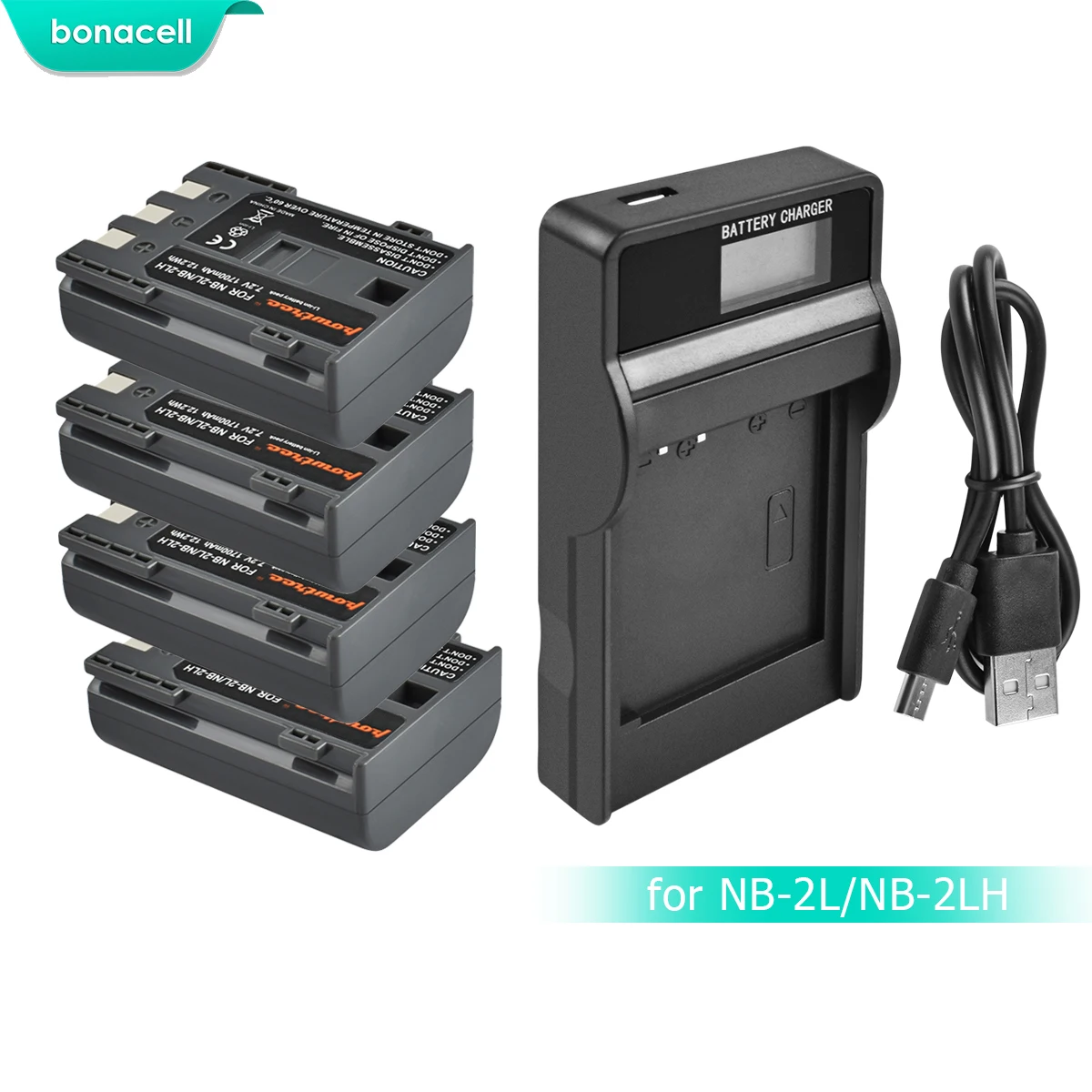 Bonacell 1700 мАч NB 2L NB2L 2LH NB2LH батарея для цифровой камеры Canon Rebel XT XTi 350D 400D G9 G7 S80 S70S30