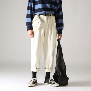 

Spring New Pants Men Fashion Solid Color Casual Straight Nine Pants Man Streetwear Trend Wild Hip Hop Loose Joggers Sweatpants