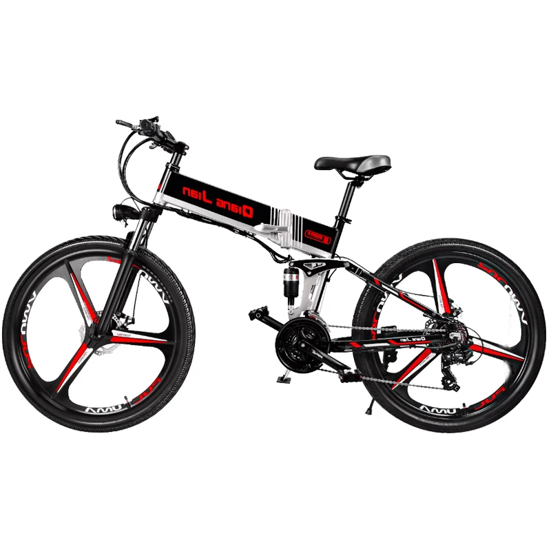 Perfect 26 Inch Folding Mountain Bike Electric Bicycle Lithium Battery 48v Off-road 0