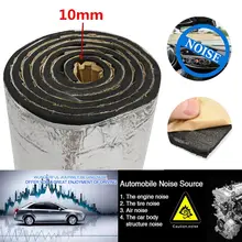 И формирующая листы для кровли 4 м X 1 м 10 мм автомобиля звукоизолирующий коврик Шум изоляция капота Накладка для звукоизоляции для капот брандмауэр тепла Материал Алюминий пены Стикеры