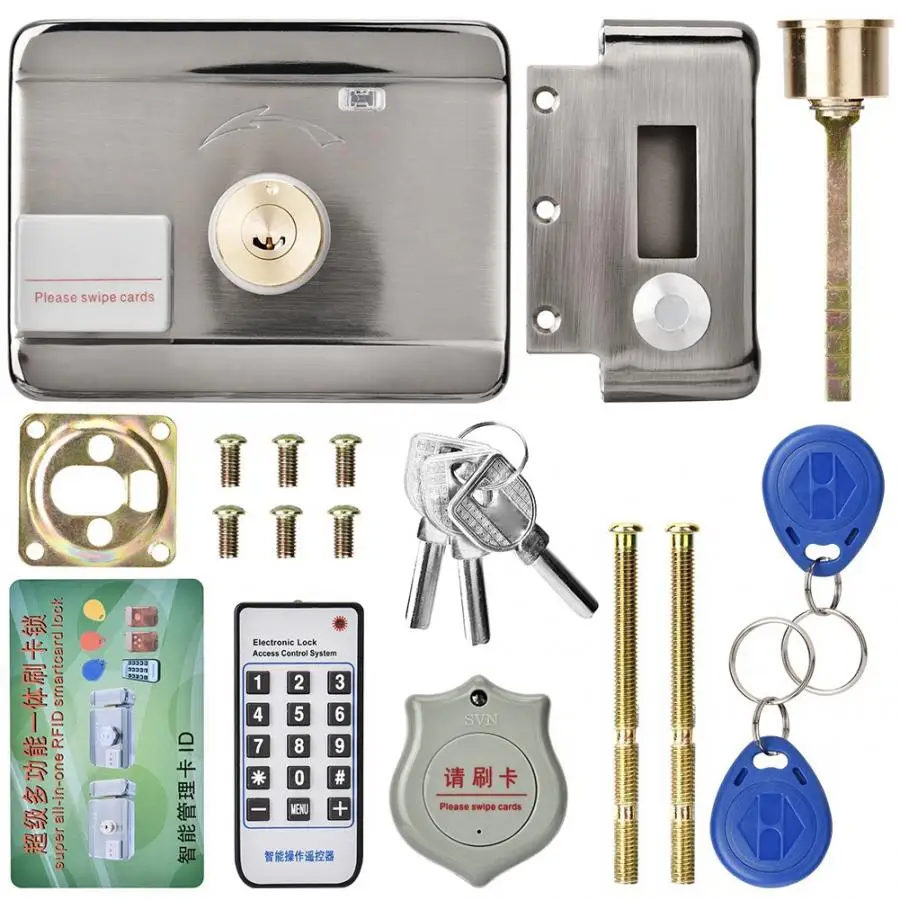 

Electronic Access Intelligent Remote Entry Access Control System ID Double Head 12V Door Gate Lock/Smart Electric Strike Lock