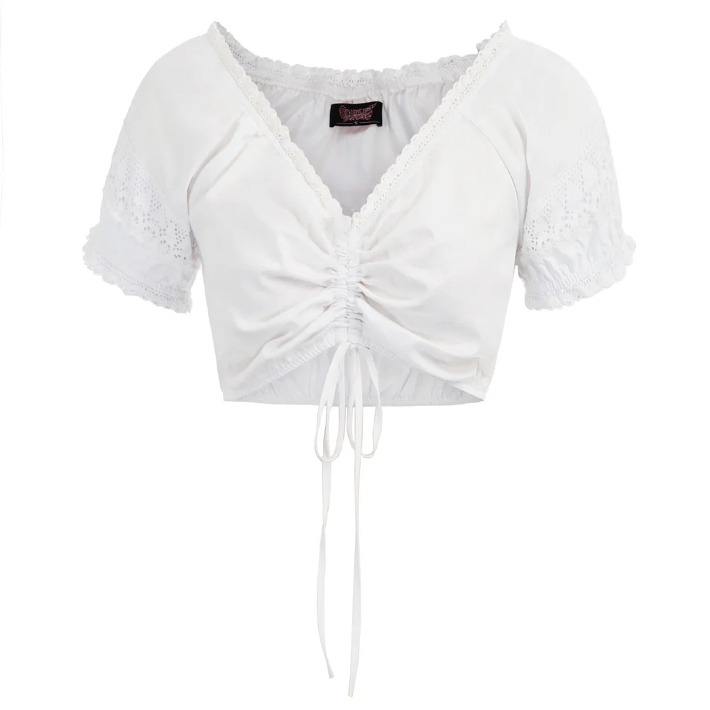 

bohemian hollowed pattern solid ladies short tops Sexy Women Short Sleeve V-Neck Cotton Cropped tee classic white casual tshirt