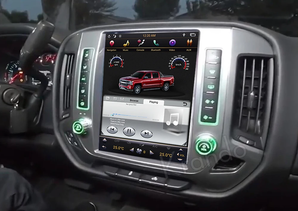 Cheap Krando Android 8.1 12.1" Tesla style Vertical car radio For Chevrolet Silverado and GMC Sierra 2014-2018 navigation player 1