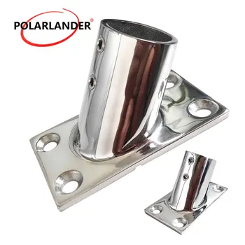 

1 Pc Stainless Steel Hand Rail Fittings 60 Degree 22mm 7/8" Round Base Tube Base For Boat Marine Yachts