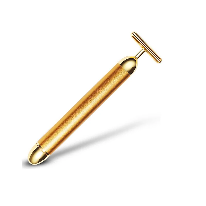 Массажер для лица похудения 24k Gold Vibration Beauty Bar укрепляющий роликовый массажер