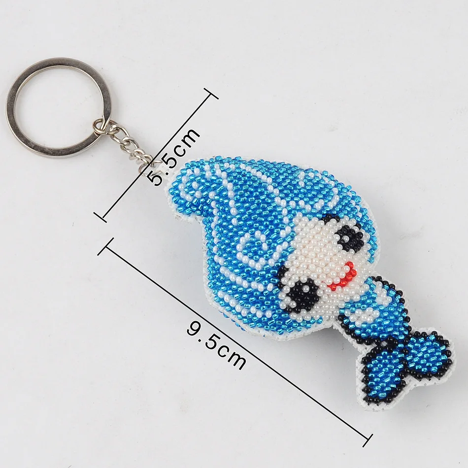 9.5 centimetri sirena perle di giocattoli per bambini di età fai da te portachiavi ricamo fatto A mano a punto croce pieno-in rilievo zaino nuovo commercio all'ingrosso