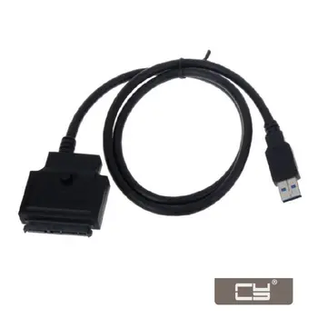 

10pcs/lot USB 2.0 3.0 to SATA 22 Pin Data Power Cable Adapter for PC Laptop 2.5" 3.5 inch HDD Hard Disk Driver Black Color