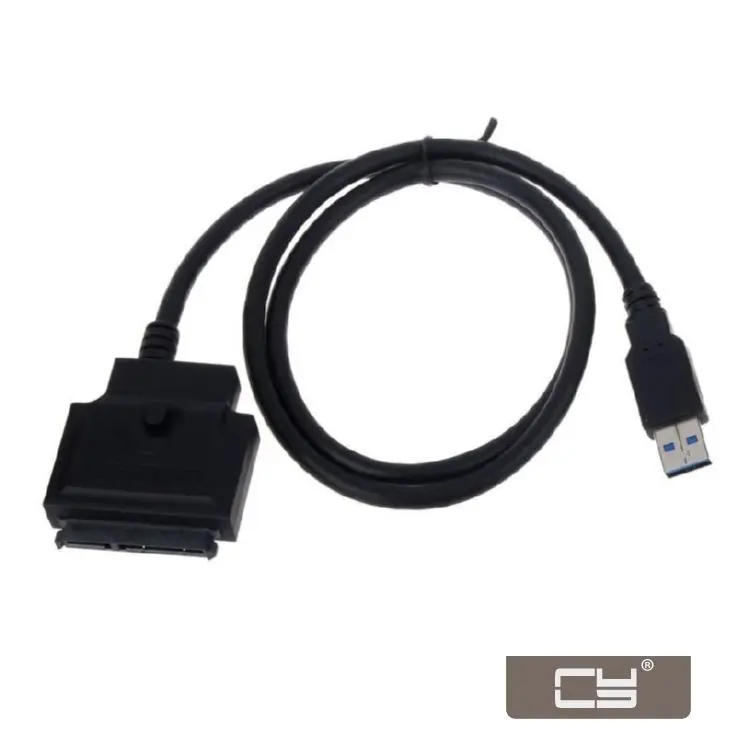 

CYDZ USB 2.0 3.0 to SATA 22 Pin Data Power Cable Adapter for PC Laptop 2.5" 3.5 inch HDD Hard Disk Driver Black Color