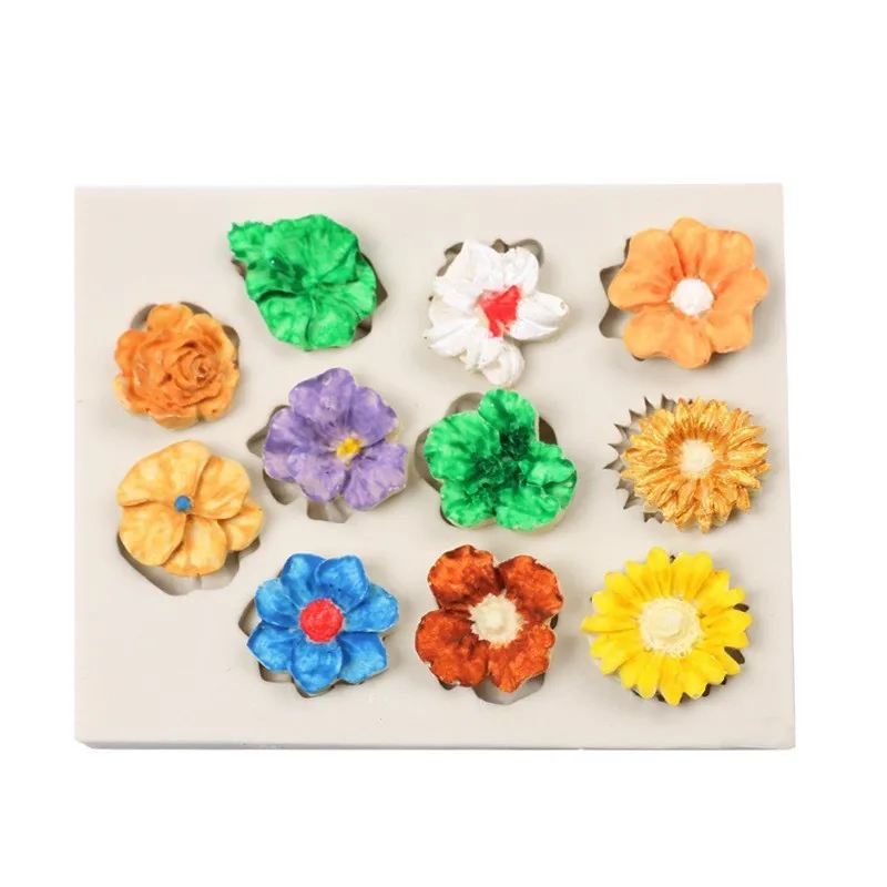 DIY Craft Silicone Mold Baking Flower Shape Fondant Molds Cake Decorating Tools Confectionery Pastry Candy Chocolate | Дом и сад