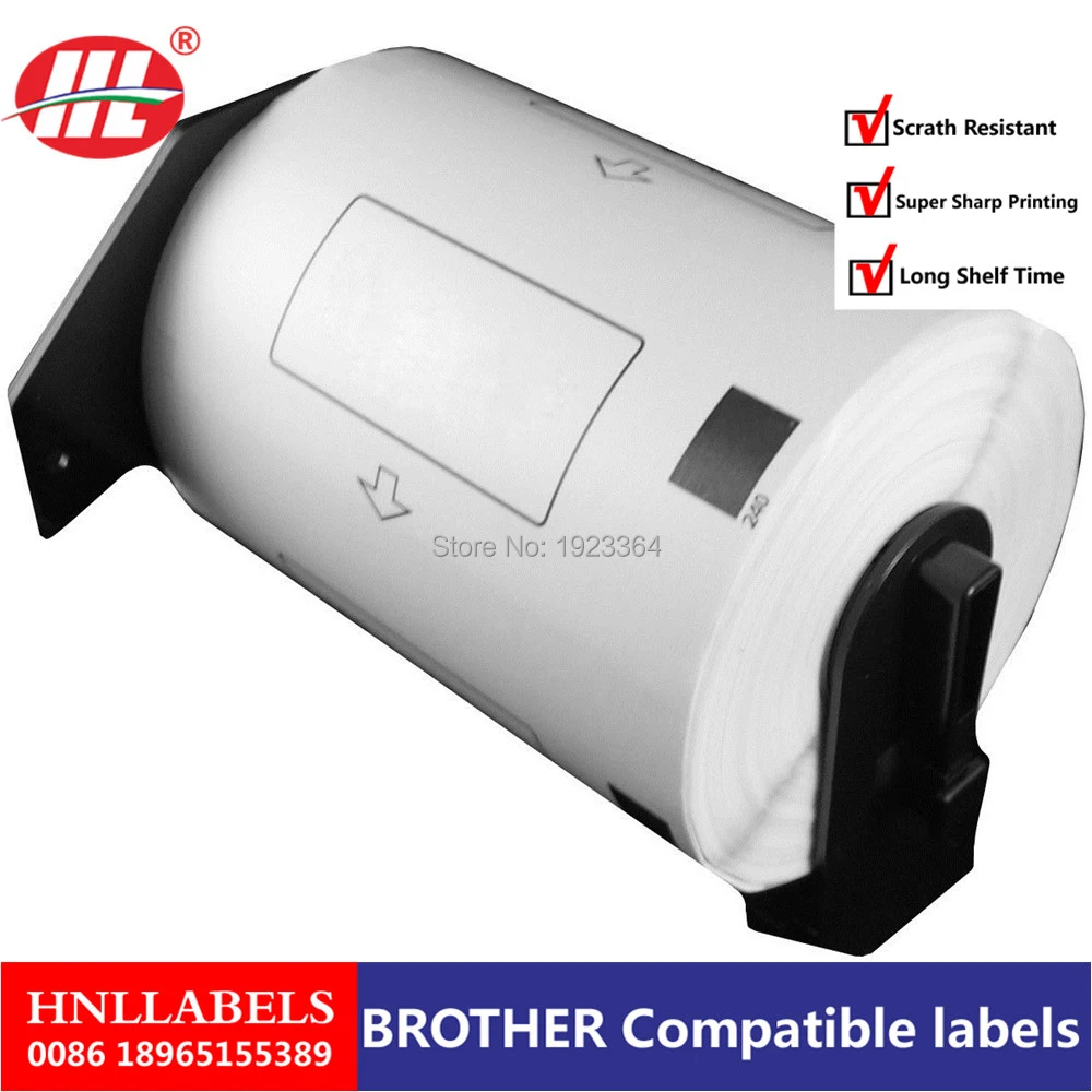 200X Rolls brother Совместимые Этикетки DK 11202 DK1202 (другие продукты: 11201 11203 11204 11208 11209 22210 11240