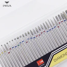 30 шт. сталь 30 Тип алмазное фрезерование электрическое сверло для ногтей алмазный роторный Резак для маникюра инструменты для ногтей аксессуары инструменты