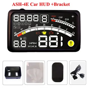 

4E 5.5" Car HUD Head Up Display Car OBD2 II EUOBD Overspeed Warning System Projector Windshield Auto Electronic Voltage Alarm