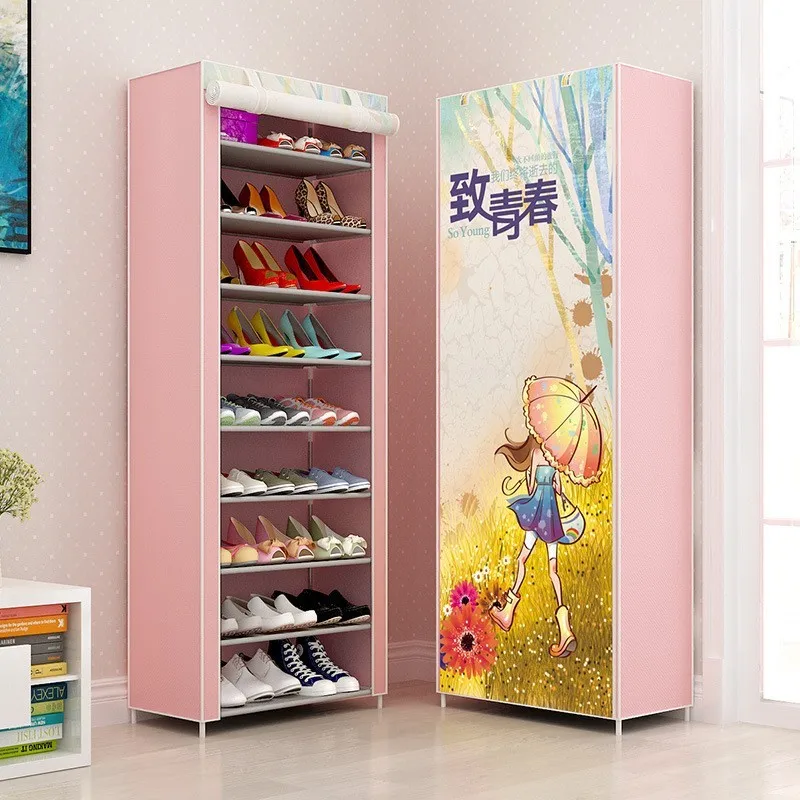 Multi-layer Waterproof Metal Shoe Cabinet Organizer Storage Bench Minimalist Shoebox Living Room Furniture Stand For Footwear