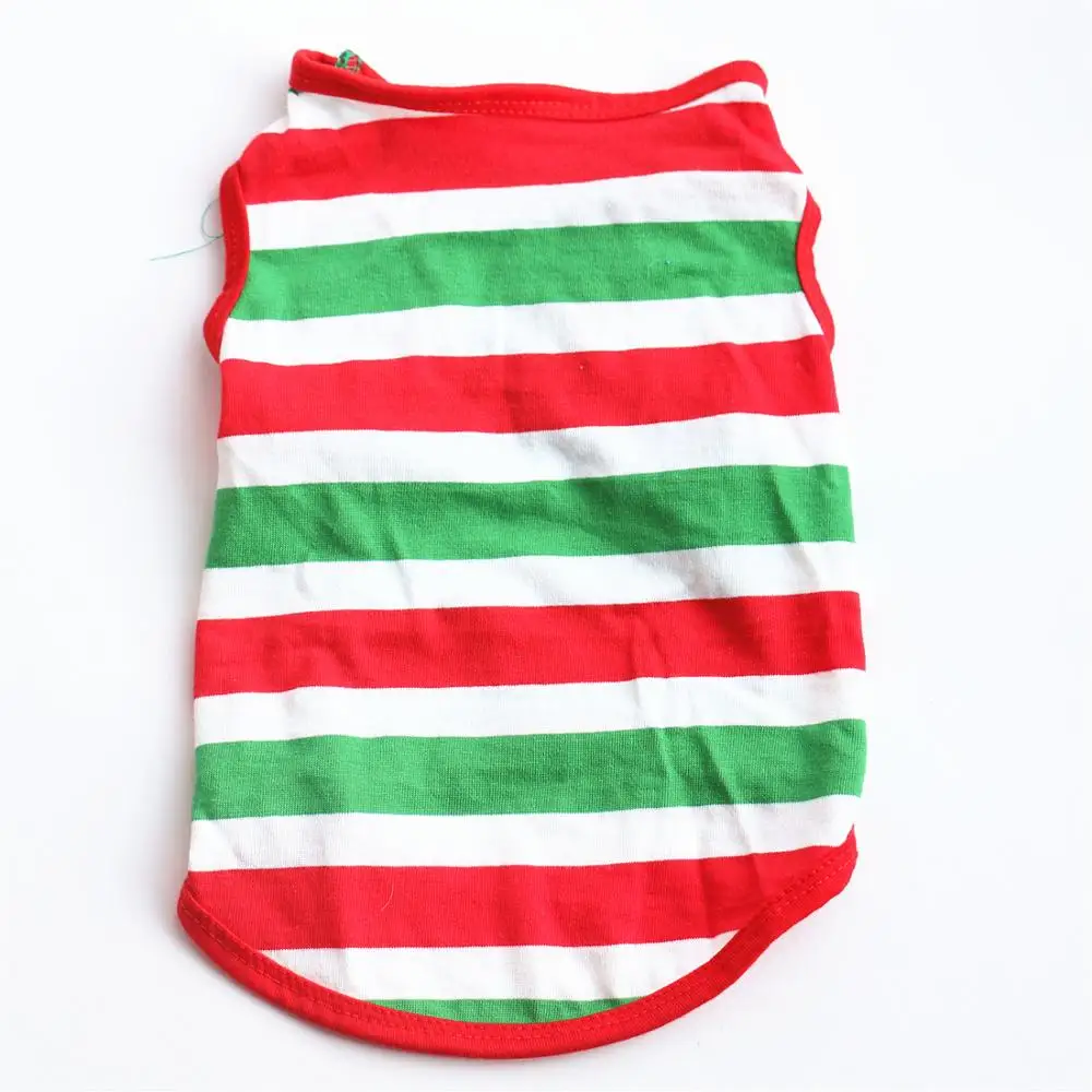 

Pet spring and summer super American stripes vest elastic puppy cotton vest