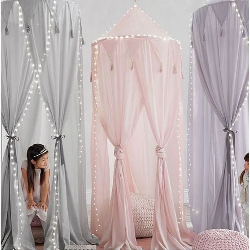 

Cotton Baby Canopy Mosquito Net Anti Mosquito Princess Bed Canopy Girls Room Decoration Bed Canopy Pest Control Reject Net D