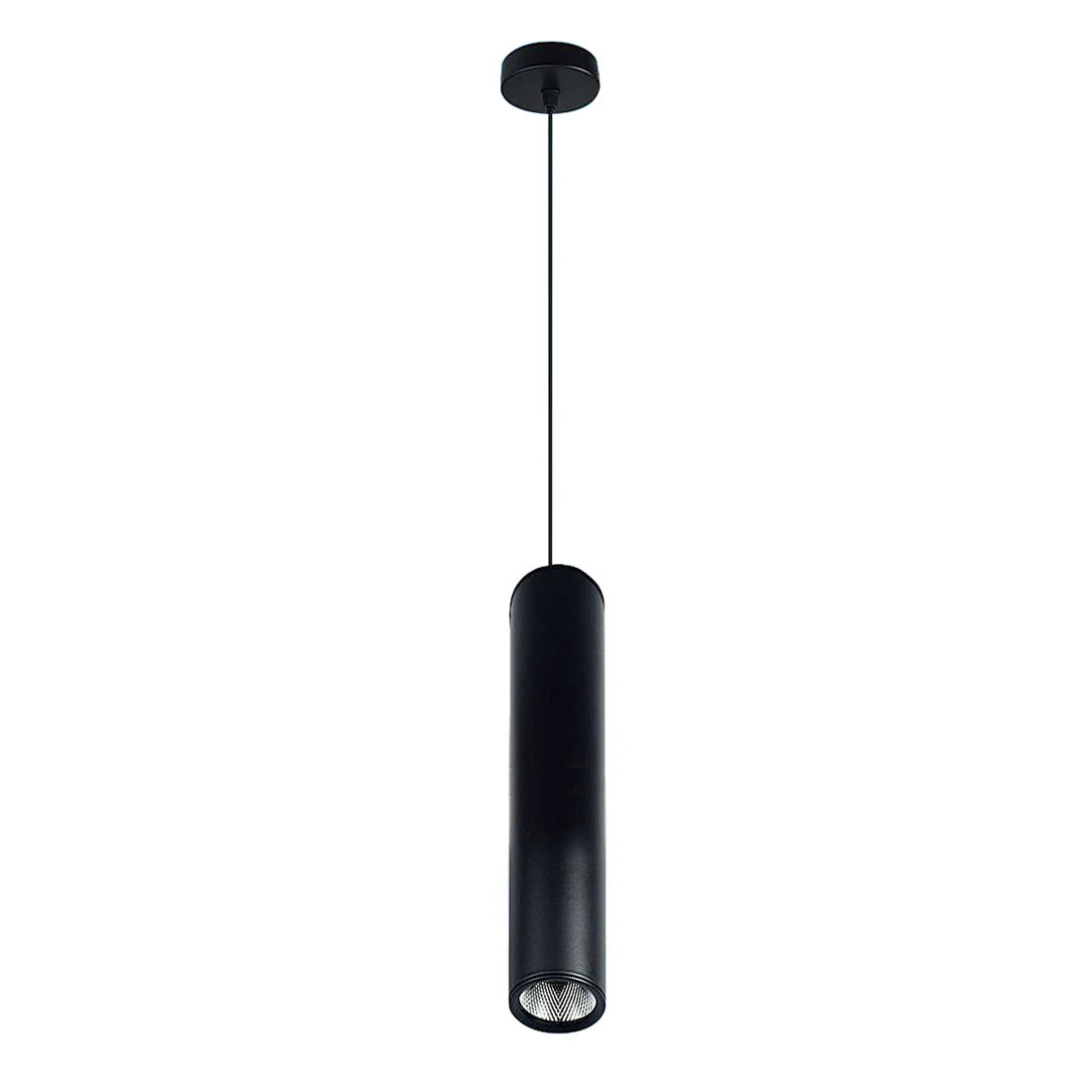 

Black High quality modern minimalist cafe chandeliers warm white led restaurant COB spotlights long tube hanging lamp bar tabl