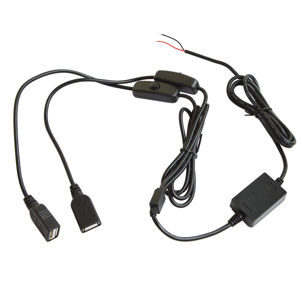 Car DC Power Inverter Wire Charger Cable USB Female Plug 4 DVR GPS Tablet Phone 
