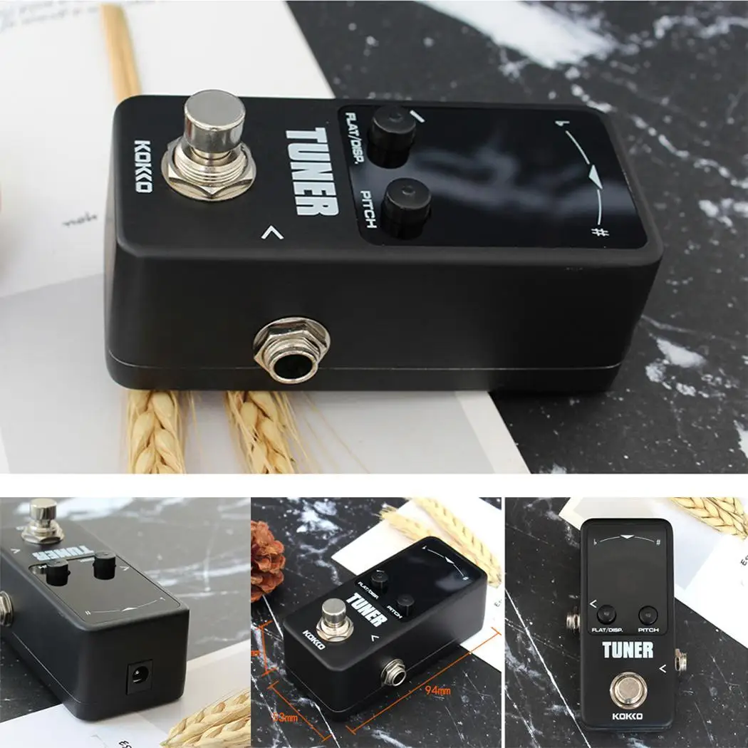 KOKKO TUNER Electric Guitar Pedal Tuner Square For Bass +-1cent Tuners Guitar DC adapter Violin LED Ukelele KOKKO TUNER Electric Guitar Pedal Tuner Square For Bass +-1cent Tuners Guitar DC adapter Violin LED Ukelele