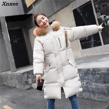 

Thick Warm thin Hooded Cotton Long Parka Plus Size Women Winter Coat Jacket 2018 Clothing for Mujer Feminine De Inverno Casaco