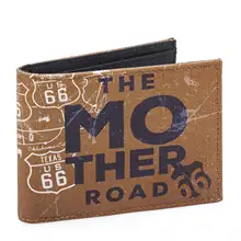 Route 66 модель Висконсин кошелек, изменить кошелек, бумажник и держатель карт для молодых холст печатных цвет