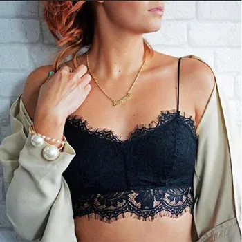 

Sexy Ladies Tank Top Women Lace Padded Bra Vest Tops Bralette Wrapped Crop Tube Top Women Lingerie tanque