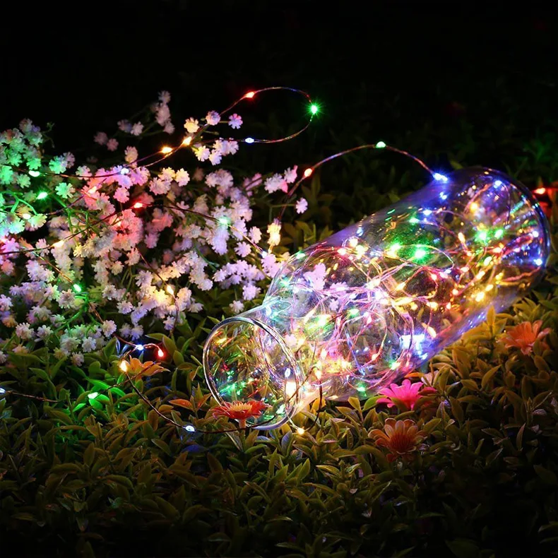 

10 Meters Solar Energy Copper Wire LED Lamp String Lights Waterproof Fairy Colorful Lamp for Christmas Festival Party