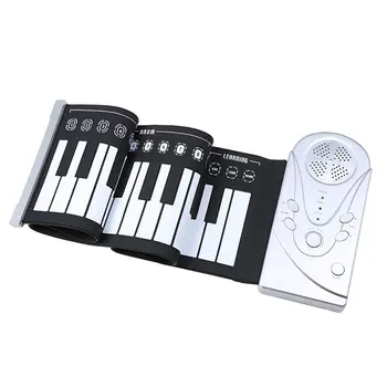 

49 key speaker hand roll electronic piano portable folding electronic soft keyboard roll up the piano