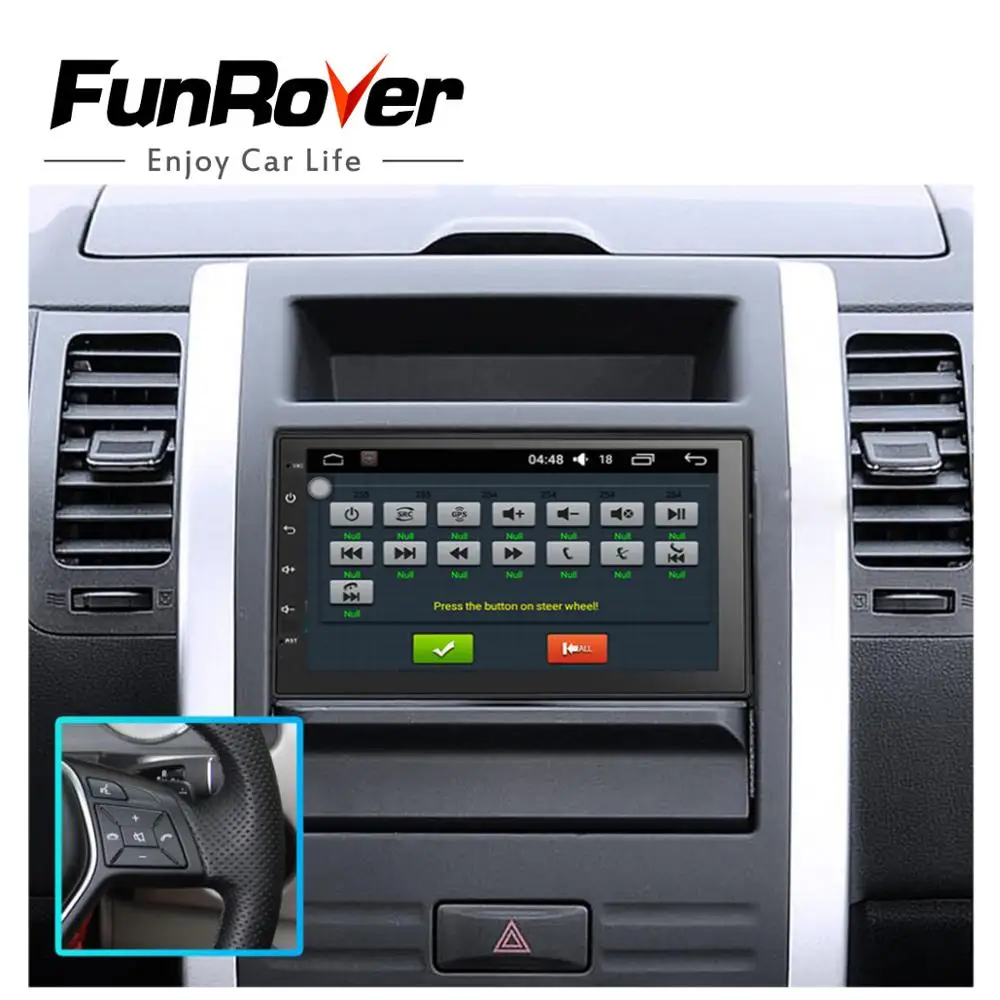 Discount Funrover 8 core android 2 din android car dvd player for Toyota Universal Corolla Hilux Vios prado rav4 autoradio gps navi vedio 1