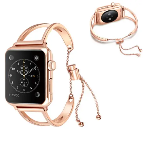 Для Apple Watch iWatch наручный ремешок из нержавеющей стали 38/42 мм Женский браслет