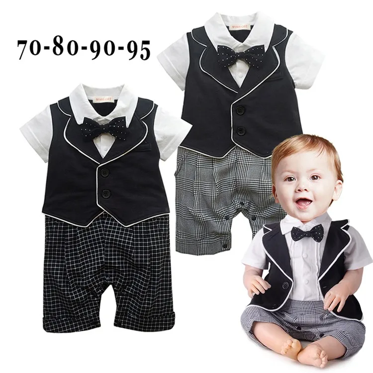 DHL EMS Free shipping baby boys One piece rompers Little Gentlenman
