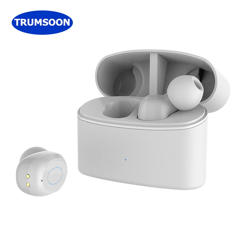 

Trumsoon TWS Bluetooth 5.0 Wireless Earphone Stereo HiFi Handsfree Earbuds with Charging Box and Mic for Smart Phones