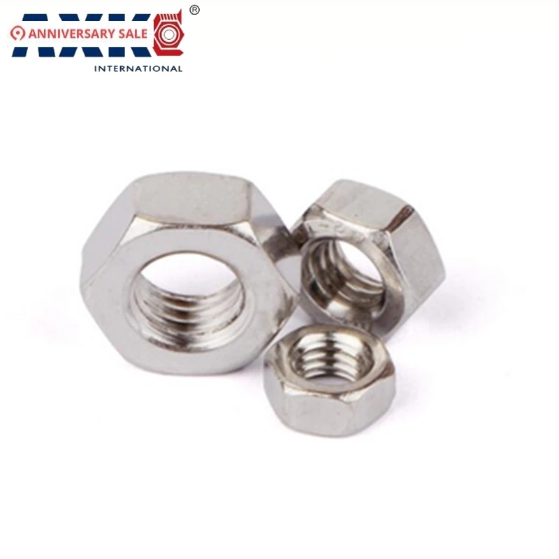 

10pcs 5/16" 5/16 Inch 5/16-18 201 304 Stainless Steel 201ss 304ss Nuts Standard American Form Coarse Thread UNC Hex Hexagon Nut