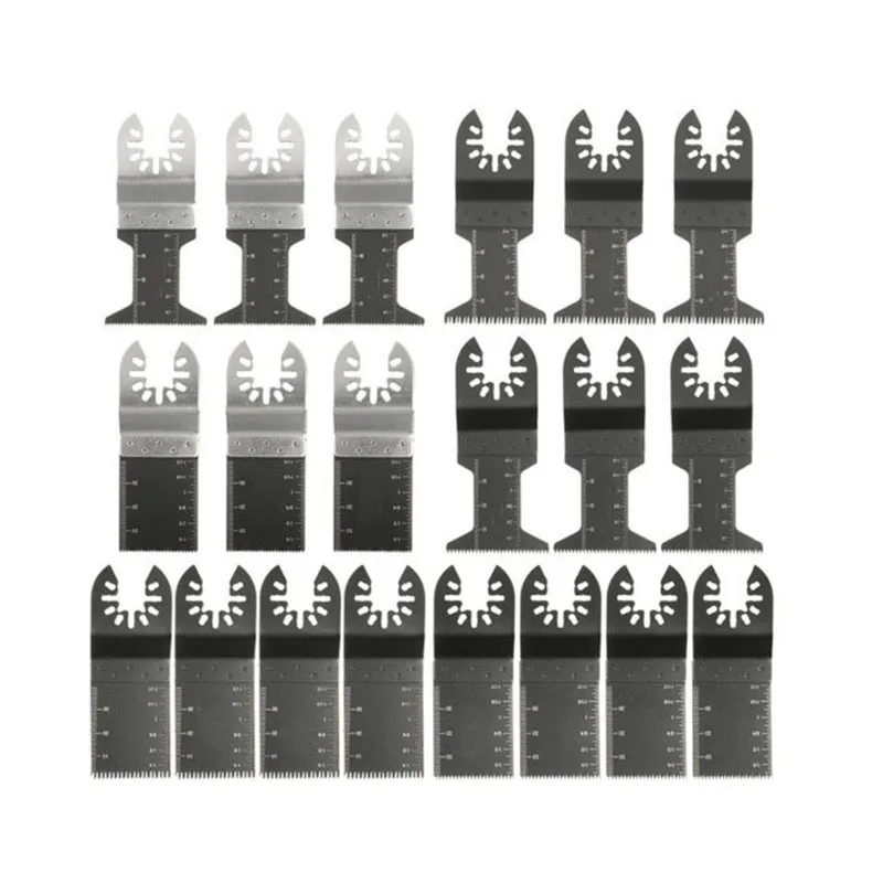 

20 Pcs/Set Bi-metal Multitool Oscillating Tool Accessories For Wood Cutting Precision Quick Release Oscillating Blade