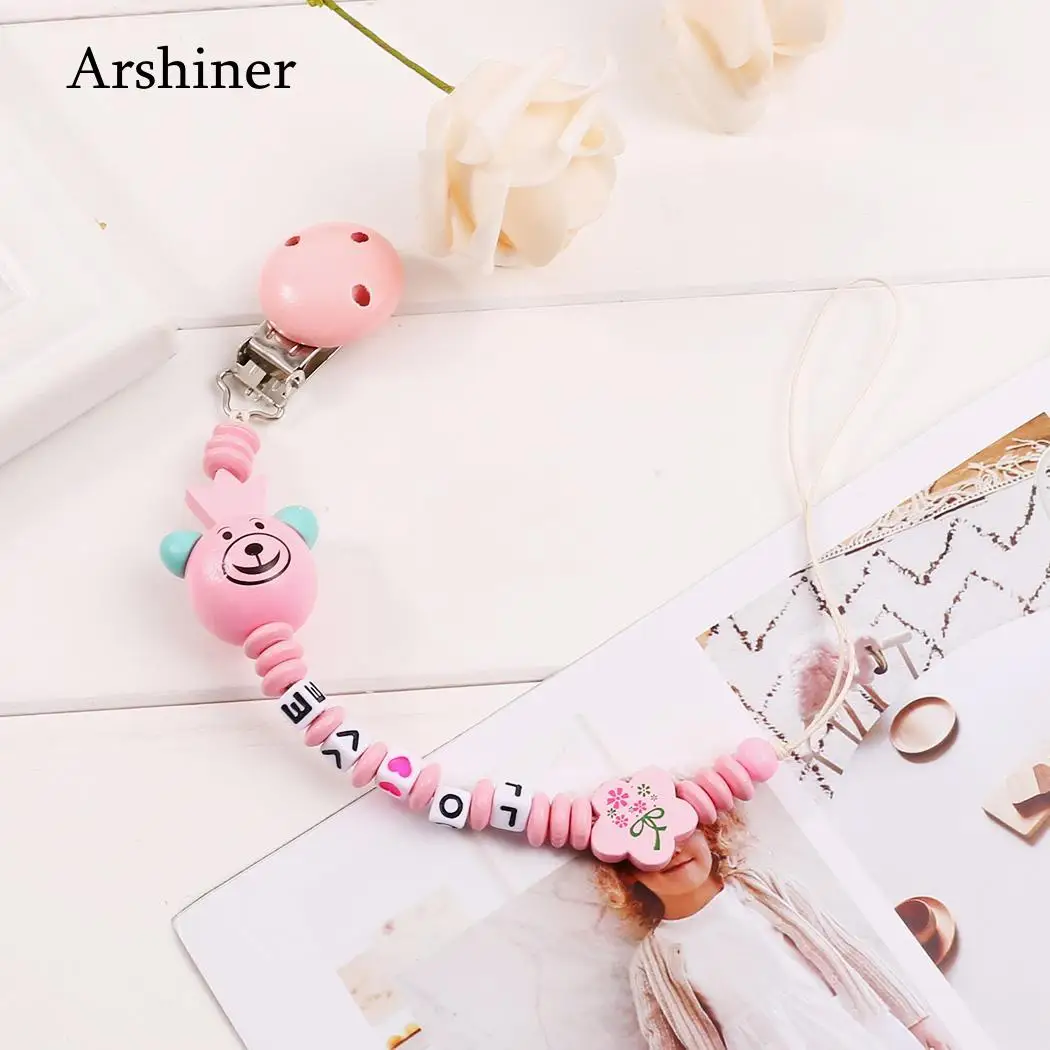 

0 Blue Red Pacifier Pink Purple Rose Months 24 Pacifier Pacifier Cute Holder Clip Baby White Chain Print Durable