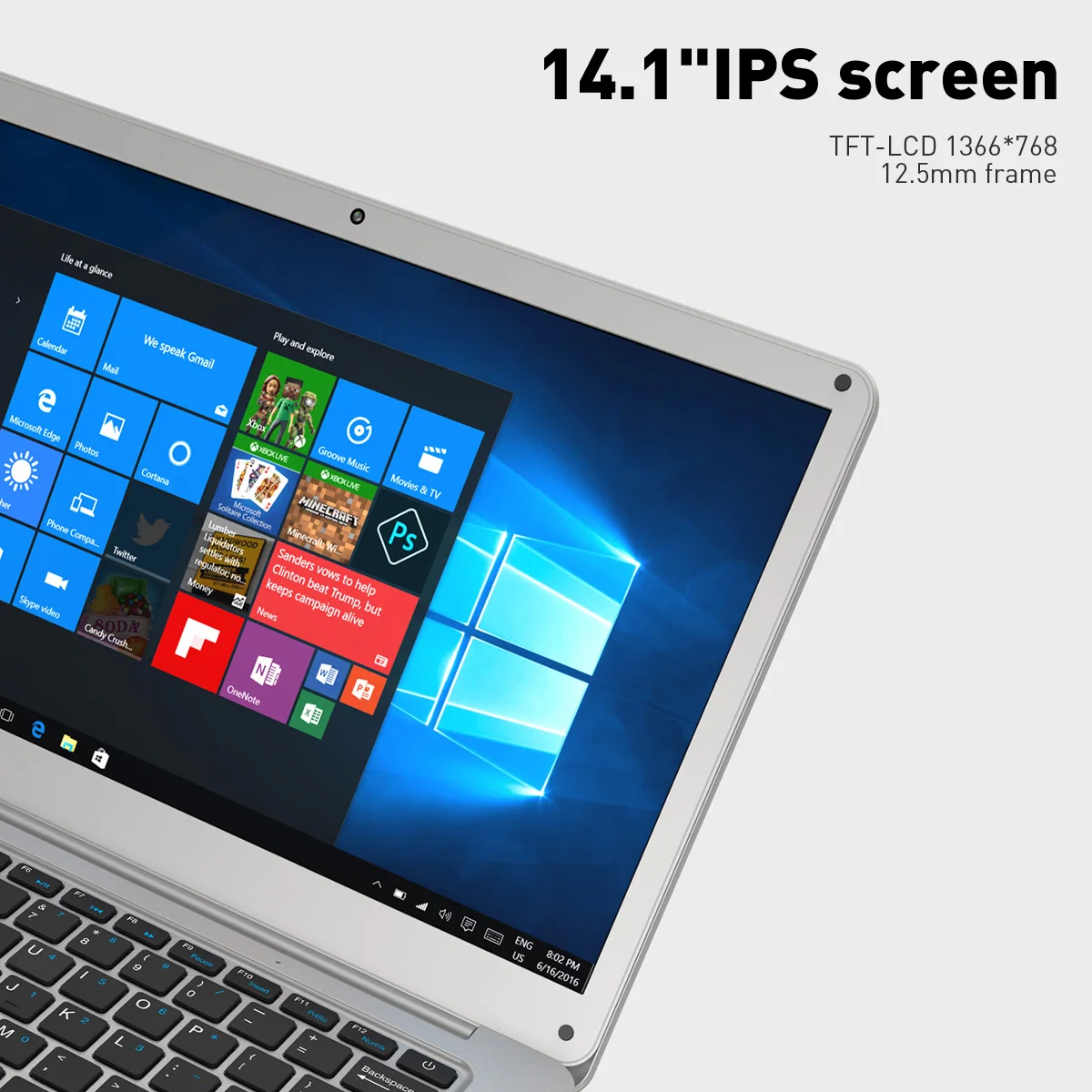 14 дюймов ноутбуки Win 10 Intel Celeron Apollo Lake N3350 4 Гб 64 длительная батарея wifi Bluetooth 0 LAN