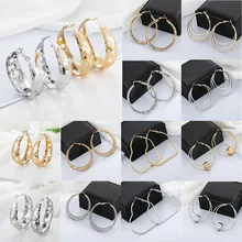 Punk Stil Geometrische Hexagon Hoop Ohrringe Für Frauen Aussage Mode Runde Kreis Charme Brincos Ohr Schmuck Geschenk Für Hochzeit(China)