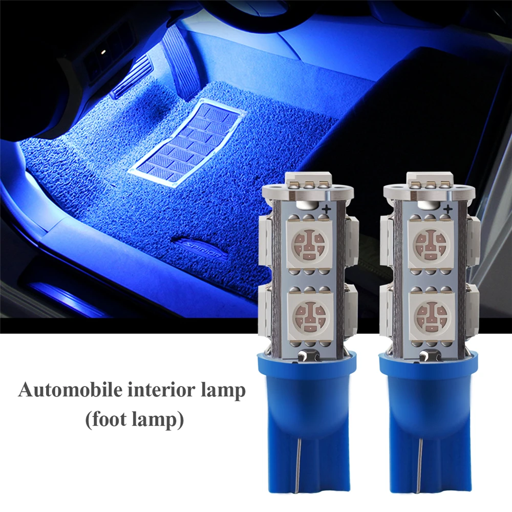 100 шт. T10 W5W 9 SMD светодиодные автомобильные лампы для Passat b6 Ford Focus 2 Peugeot 407 Uinversal синие