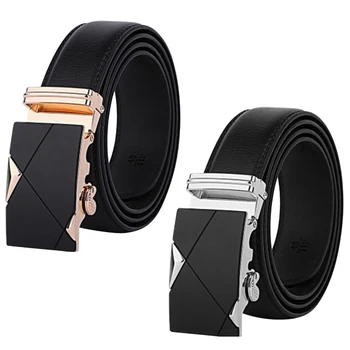 

New Mens Business Style Belt Designer Leather Strap Male Belt Automatic Buckle Belts For Men Top Quality Girdle Belts For Jeans