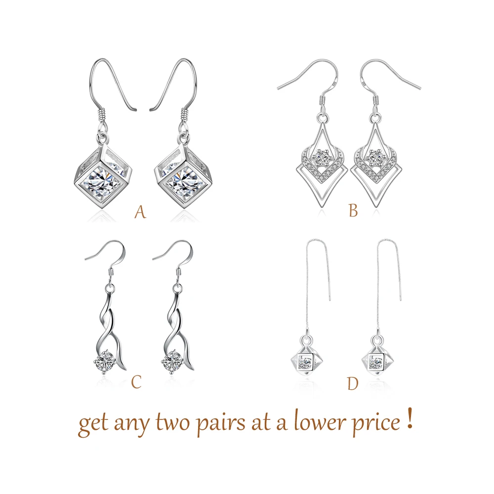 

Drop Earrings with AAA Cubic Zirconia Fine Jewelry Wedding Jewelry Fashion Design Earring Suitable for Wedding and Parties